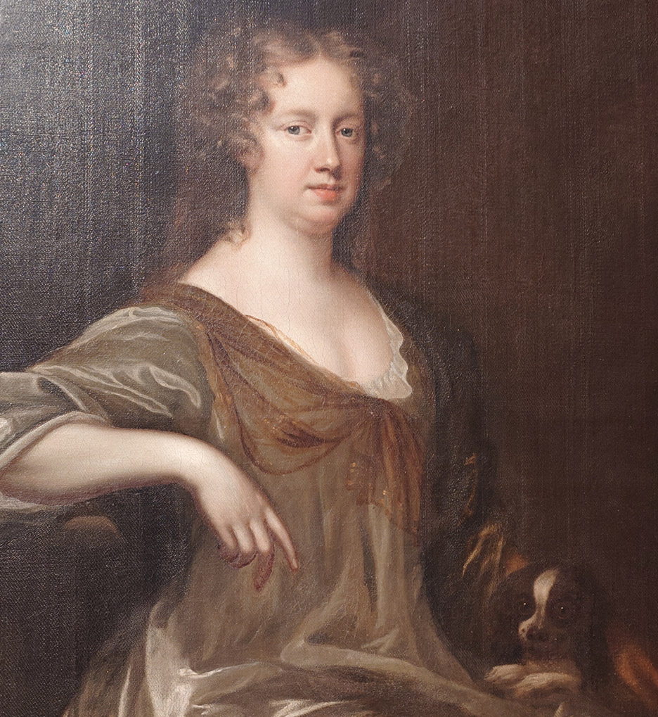 Mary Beale, Self-portrait, 1681 (detail)