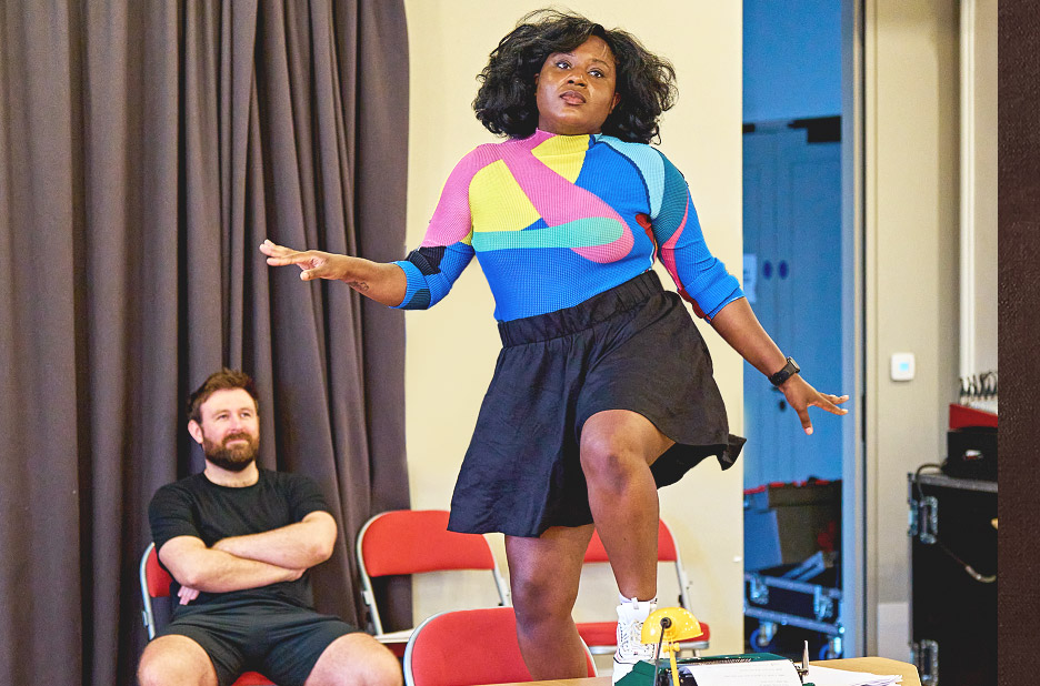 James McArdle and Susan Wokoma in The real thing (rehearsal)