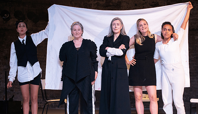 Years at Almeida Theatre: Anjli Mohindra, Deborah Findlay, Gina McKee, Romola Garai and Harmony Rose-Bremner (credit Ali Wright)