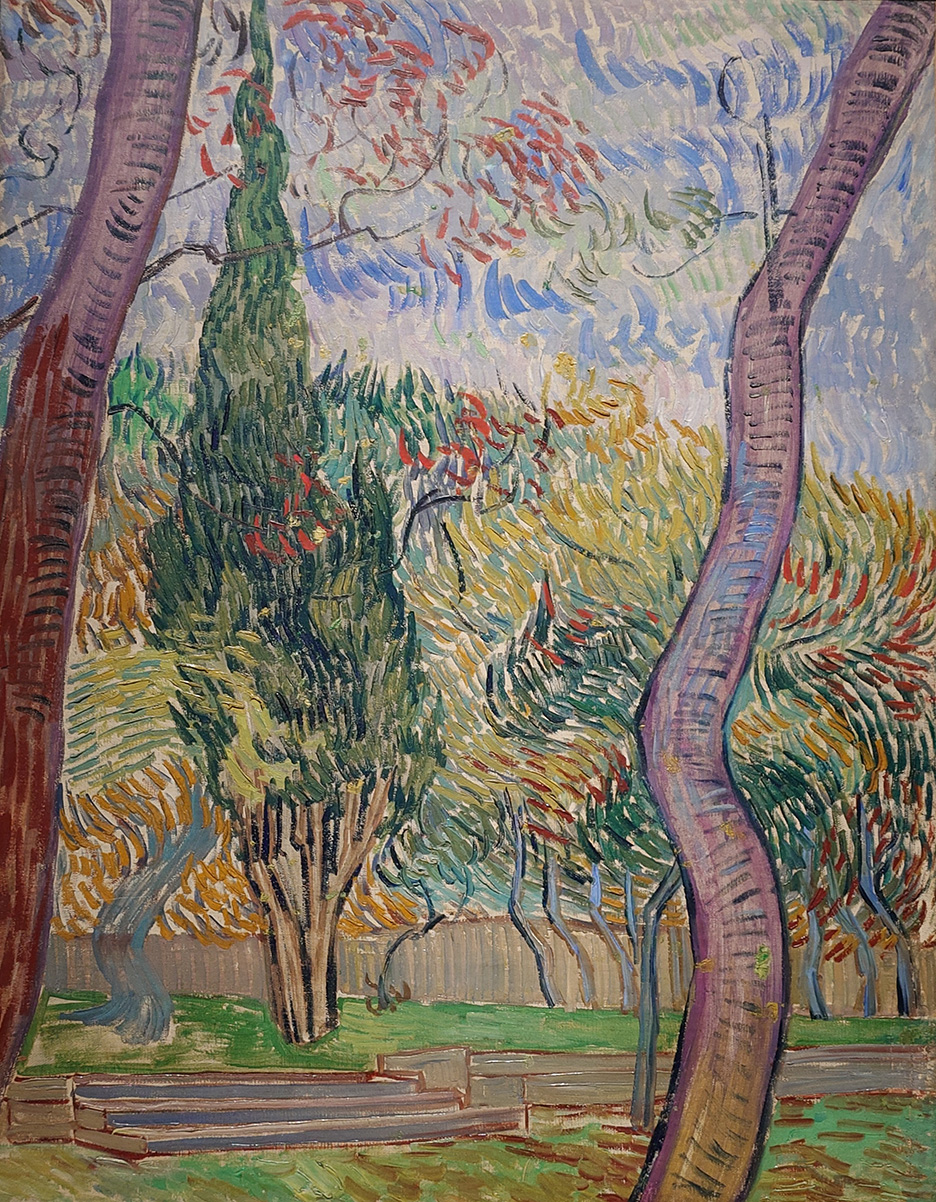 Vincent Van Gogh, Trees in the Garden of the Asylum, 1889