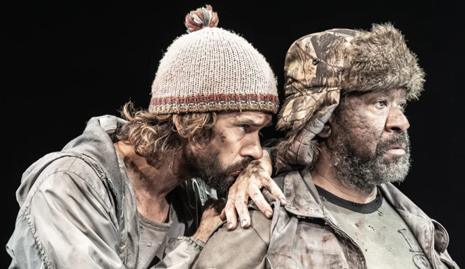 Ben Whishaw and Lucian Msamati as Vladimir and Estragon in Waiting for Godot (Credit Marc Brenner)