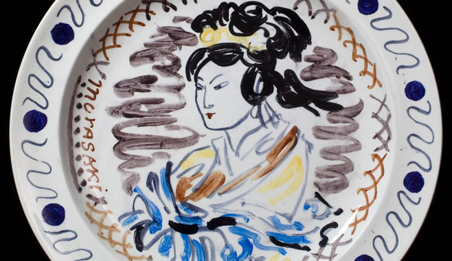 Vanessa Bell and Duncan Grant, Lady Murasaki, from Famous Women Dinner Service, 1932-34