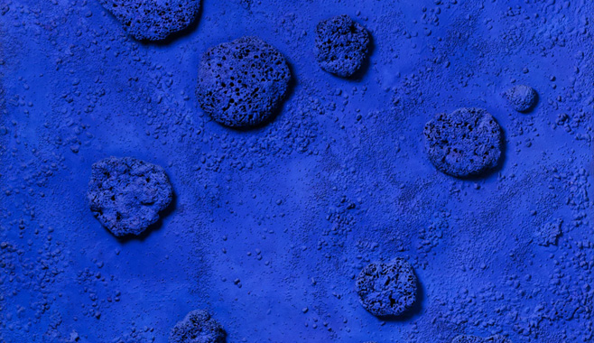 Yves Klein, RE 1 (Relief éponge bleu), 1958 (detail)