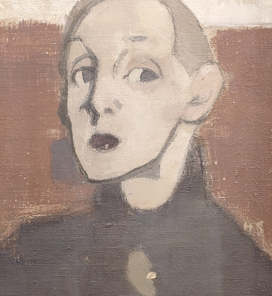 Helene Schjerfbeck, Self-portrait in black dress, 1934 (detail)