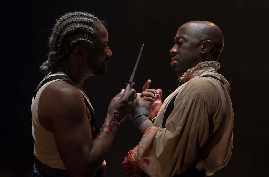 Ariyon Bakare and Giles Terera, Hamlet, Minerva Theatre, Chichester (Credit Ellie Kurttz)