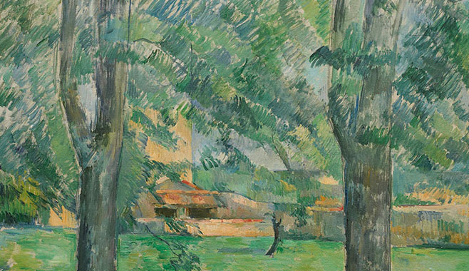 Paul Cezanne, Meadow and farm of Jas de Bouffan, c. 1885-1887 (detail)