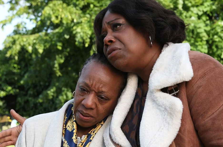 Marianne Jean-Baptiste with Michele Austin in Mike Leigh's Hard Truths
