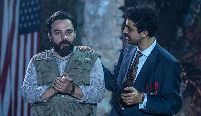 Ammar Haj Ahmad and Sayyid Aki in Bengal Tiger at the Baghdad Zoo (Credit Ellie Kurttz)