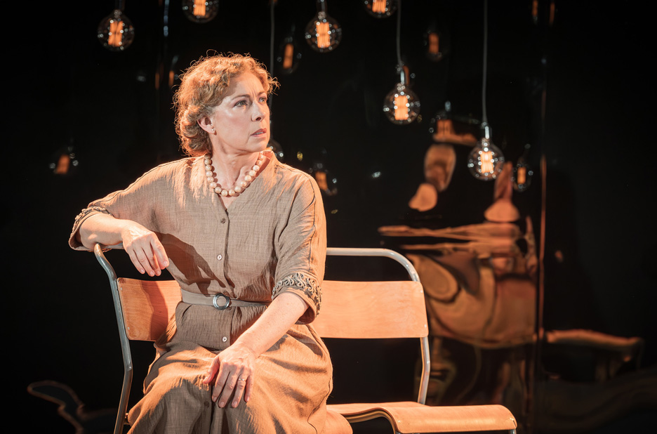 Alex Kingston in Michael Frayn’s Copenhagen, Hampstead Theatre (Credit Marc Brenner)