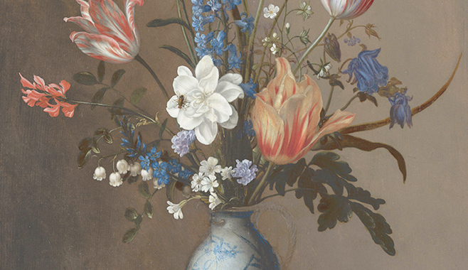 Balthasar van der Ast, Flowers in a Wan-Li Vase, with Shells, c.1640-50