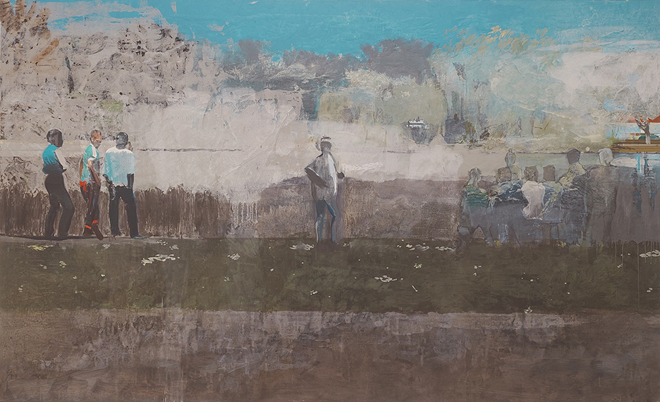 Hurvin Anderson, Ball Watching (Five-a-Side), 2010