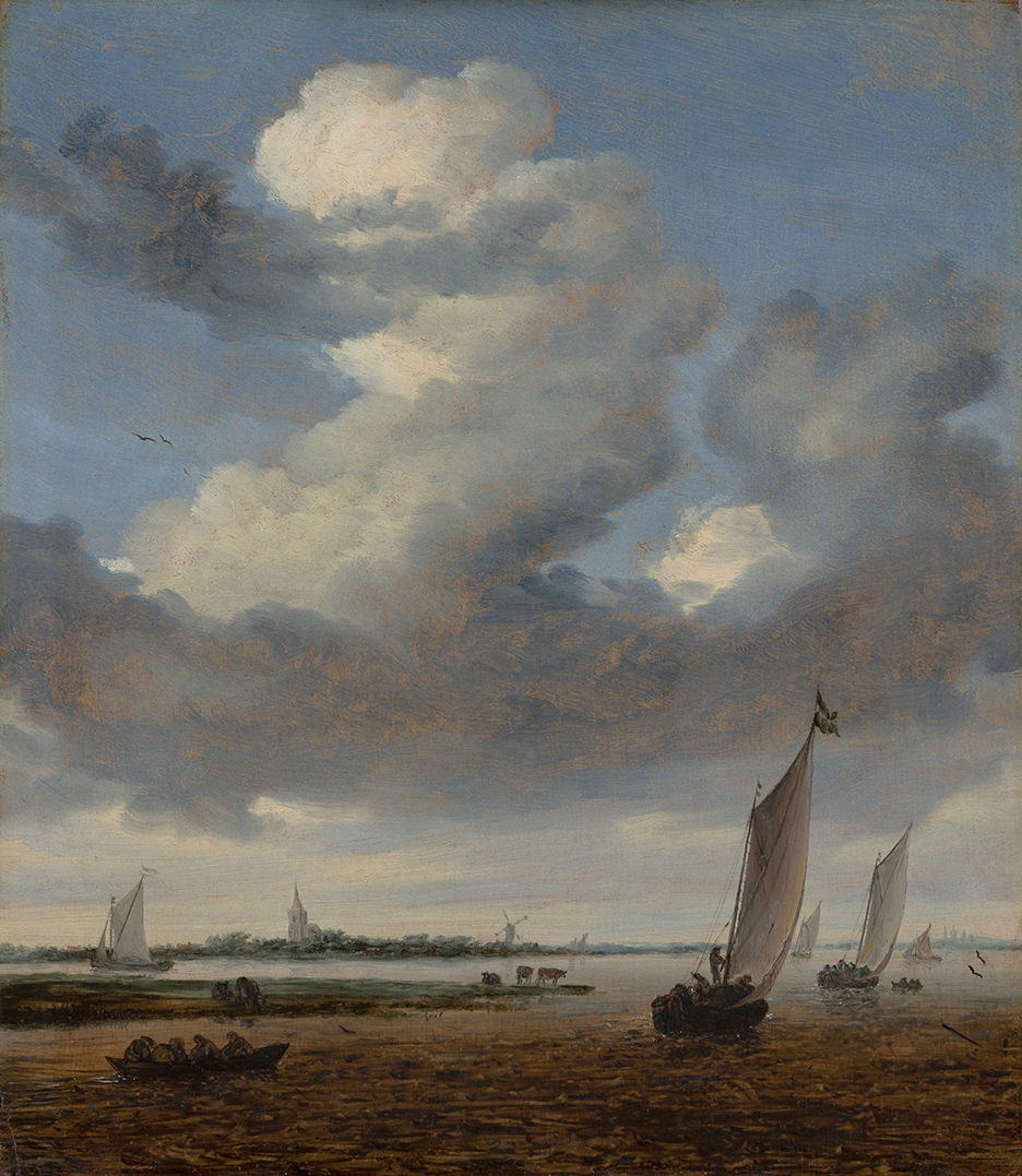 Solomon van Ruysdael, View of Beverwijk from the Wijkermeer, c.1661