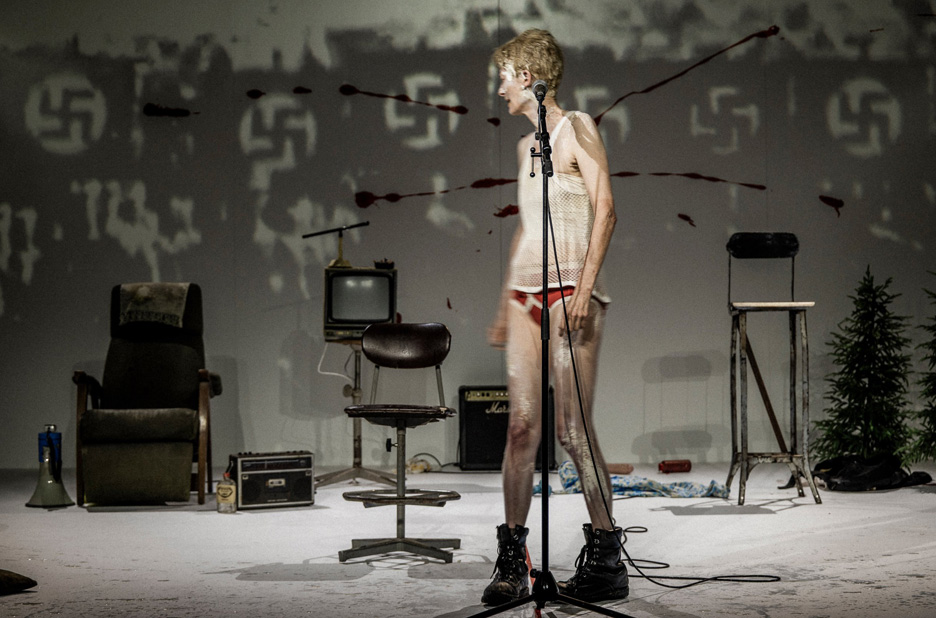 Tilda Swinton in Man to Man at the Royal Court (Credit Ruediger Glatz)